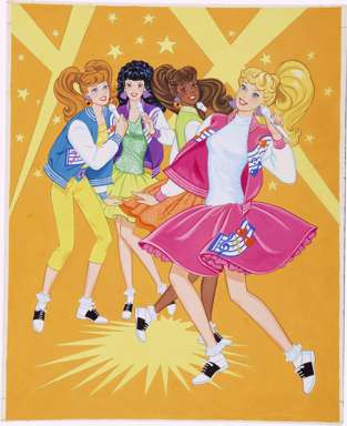 BARBIE & THE SENSATIONS PUZZLE MERCHANDISING ORIG ART
