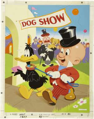 LOONEY TUNES PUZZLE MERCH ART - DAFFY DUCK ELMER FUDD