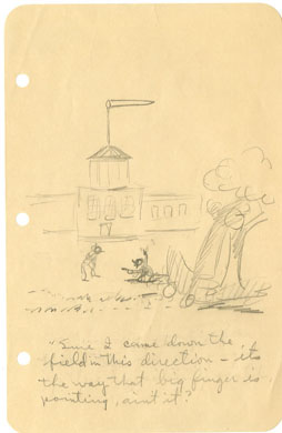 CARL BARKS - AIRPLANE CARTOON  PRELIMINARY ORIG ART