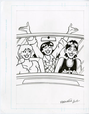 FERNANDO RUIZ - ARCHIE CAR CRASH STORY PG 1 ORIG ART
