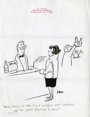BO BROWN - 1-PANEL GAG CARTOON ORIG ART Pharmacy