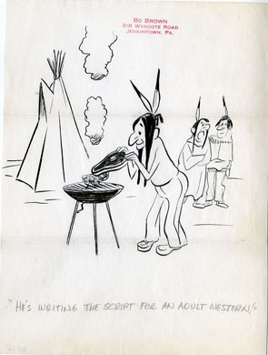 BO BROWN - PANEL CARTOON ORIG ART - SMOKE SIGNALS