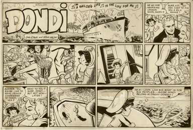 IRWIN HASEN - DONDI SUNDAY ORIGINAL ART 2-26-56