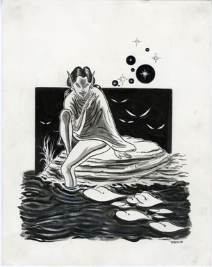 RAYMOND BW WONG - KAPOW #101 FANZINE COVER ORIG ART