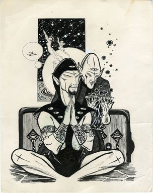 RAYMOND BW WONG - KAPOW  FANZINE COVER ORIG ART