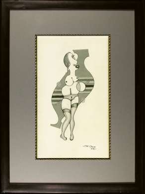 MAXON CRUMB (Robert's Brother) Orig SURREALIST Art 1984
