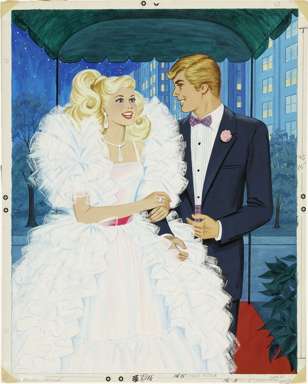 BARBIE & KEN FORMAL PUZZLE MERCHANDISE ORIG ART