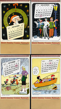 COMIC STRIP DESK CALENDAR (Metro Comics Network, 1955)