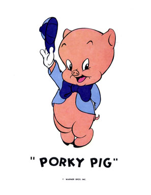 PORKY PIG - WB CARTOON ANIMATION PROMO PRINT (1971)