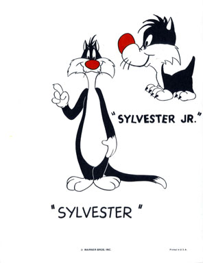 SYLVESTER & JR. - WB CARTOON ANIMATION PROMO PRINT 1971