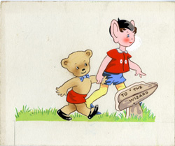 VIOLET WILLIAMS - BOBALINK & BUNTY p 8 ORIG ART BROWNIE