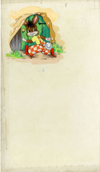 VIOLET WILLIAMS - BOBALINK & BUNTY p 6 ORIG ART BUNNY
