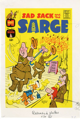 COVER PROOF FOR SAD SACK & THE SARGE #51 (1965) G BAKER