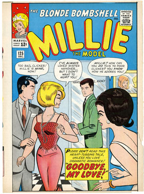 COVER PROOF FOR MILLIE THE MODEL #125 (1964) GOLDBERG
