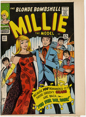 COVER PROOF FOR MILLIE THE MODEL #137 (1966) GOLDBERG