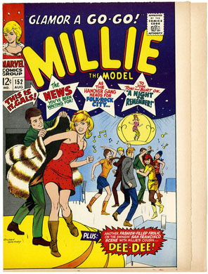 COVER PROOF FOR MILLIE THE MODEL #152 (1967) O. WHITNEY