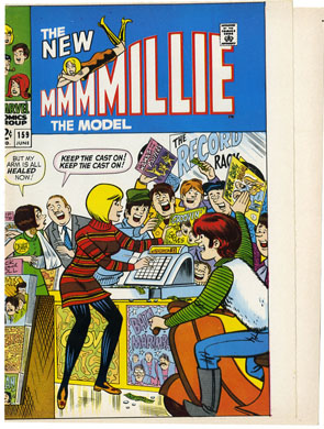 COVER PROOF FOR MILLIE THE MODEL #159 (1968) GOLDBERG