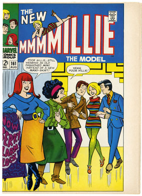 COVER PROOF FOR MILLIE THE MODEL #161 (1968) GOLDBERG