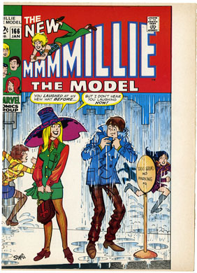 COVER PROOF FOR MILLIE THE MODEL #166 (1969) GOLDBERG