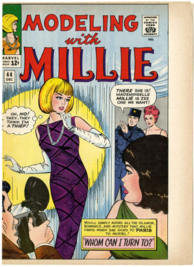 COVER PROOF FOR MODELING WITH MILLIE #44 (1965)
