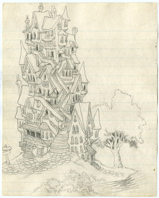 ROBERT CRUMB - "THE INN" SKETCHBOOK ILLO ORIGINAL ART