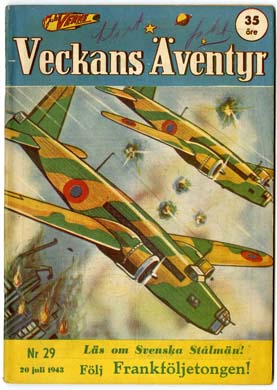 VECKANS AVENTYR #29 Swedish Pulp/Comic 1943 SUPERMAN