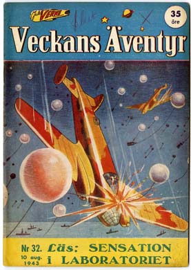 VECKANS AVENTYR #32 Swedish Pulp/Comic 1943 SUPERMAN
