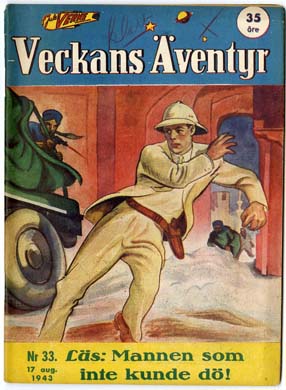 VECKANS AVENTYR #33 Swedish Pulp/Comic 1943 SUPERMAN