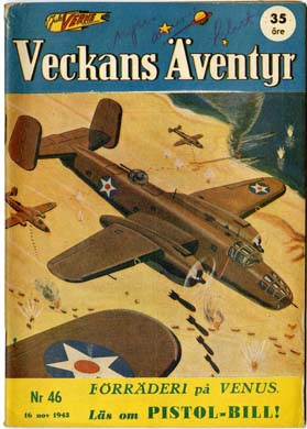 VECKANS AVENTYR #46 Swedish Pulp/Comic 1943 SUPERMAN
