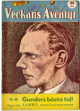 VECKANS AVENTYR #48 Swedish Pulp/Comic 1943 SUPERMAN
