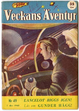 VECKANS AVENTYR #49 Swedish Pulp/Comic 1943 SUPERMAN