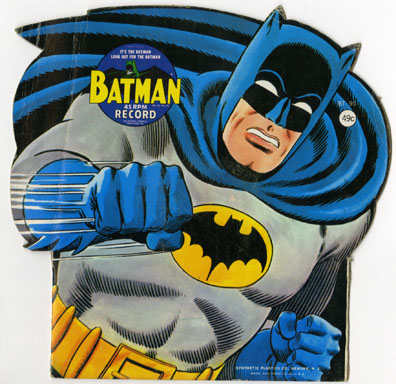 BATMAN - KID'S NOVELTY 45 RPM RECORD (1966) IT'S BATMAN