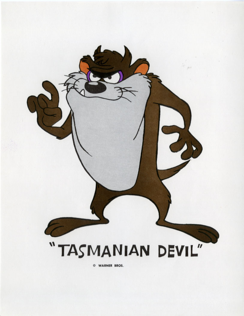 TASMANIAN DEVIL - WB CARTOON ANIMATION PROMO PRINT 1971 ...